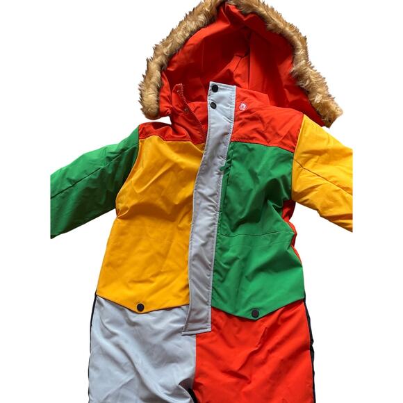 Colorblock Kids Ski Snowsuit by FENMO – Warm Winter One-Piece Outfit size 10 kid - Picture 2 of 11